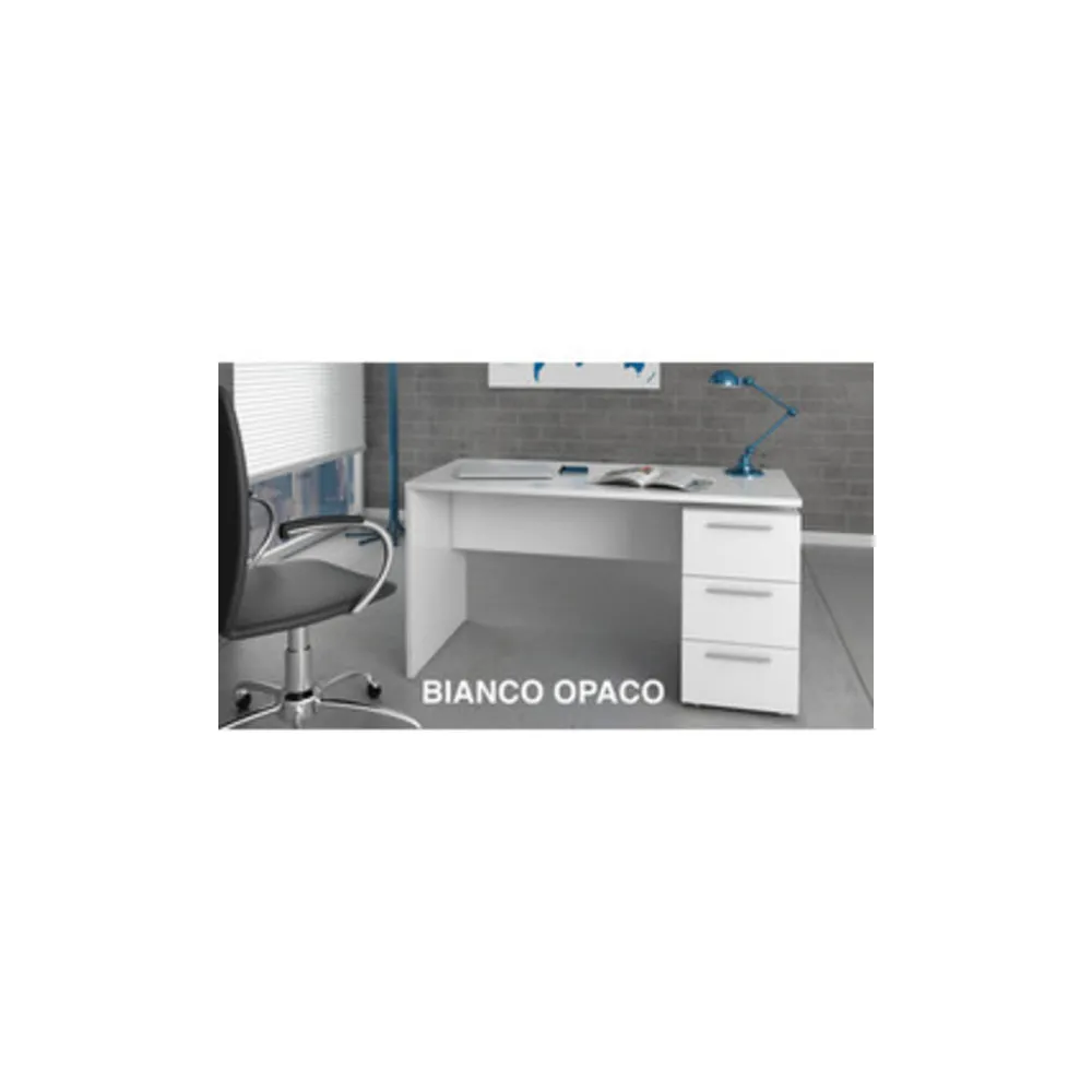 KIT SCRIVANIA STYLUS C/CASSETTIERA 138X60X74 B.CO LAC. KIT SCRIVANIA STYLUS C/CASSETTIERA 138X60X74 B.CO LAC.