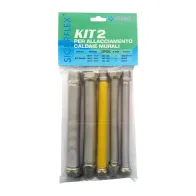 SET RACCORDO INOX ESTENSIBILE 1/2 P/CALDAIA KIT 2