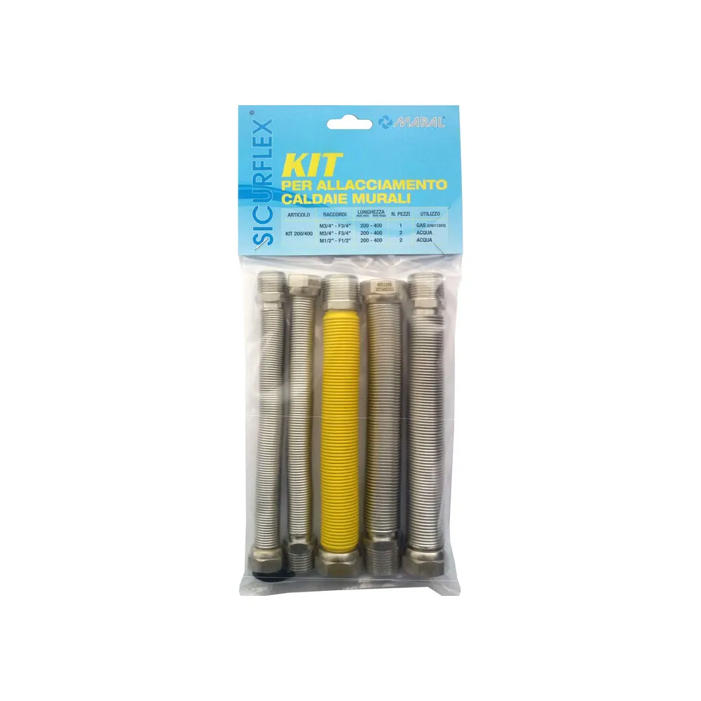 SET RACCORDO INOX ESTENSIBILE 3/4 P/CALDAIA KIT SET RACCORDO INOX ESTENSIBILE 3/4 P/CALDAIA KIT