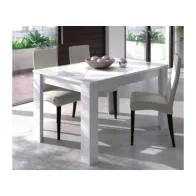 KIT TAVOLO KENDRA 140/190X90XH78CM BIANCO LUCIDO