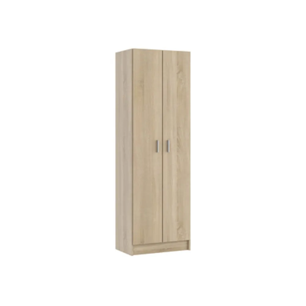 KIT ARMADIO 2 ANTE MULTIUSO 5 RIPIANI 59X37X180 ROVERE CANAD.