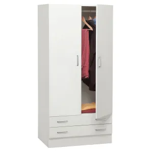 KIT ARMADIO 2 ANTE + 2 CASSETTI 82X46X184