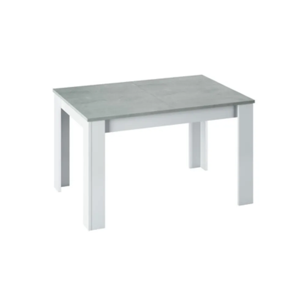 KIT TAVOLO KENDRA 140/190X90XH78CM BIANCO/CEMEN