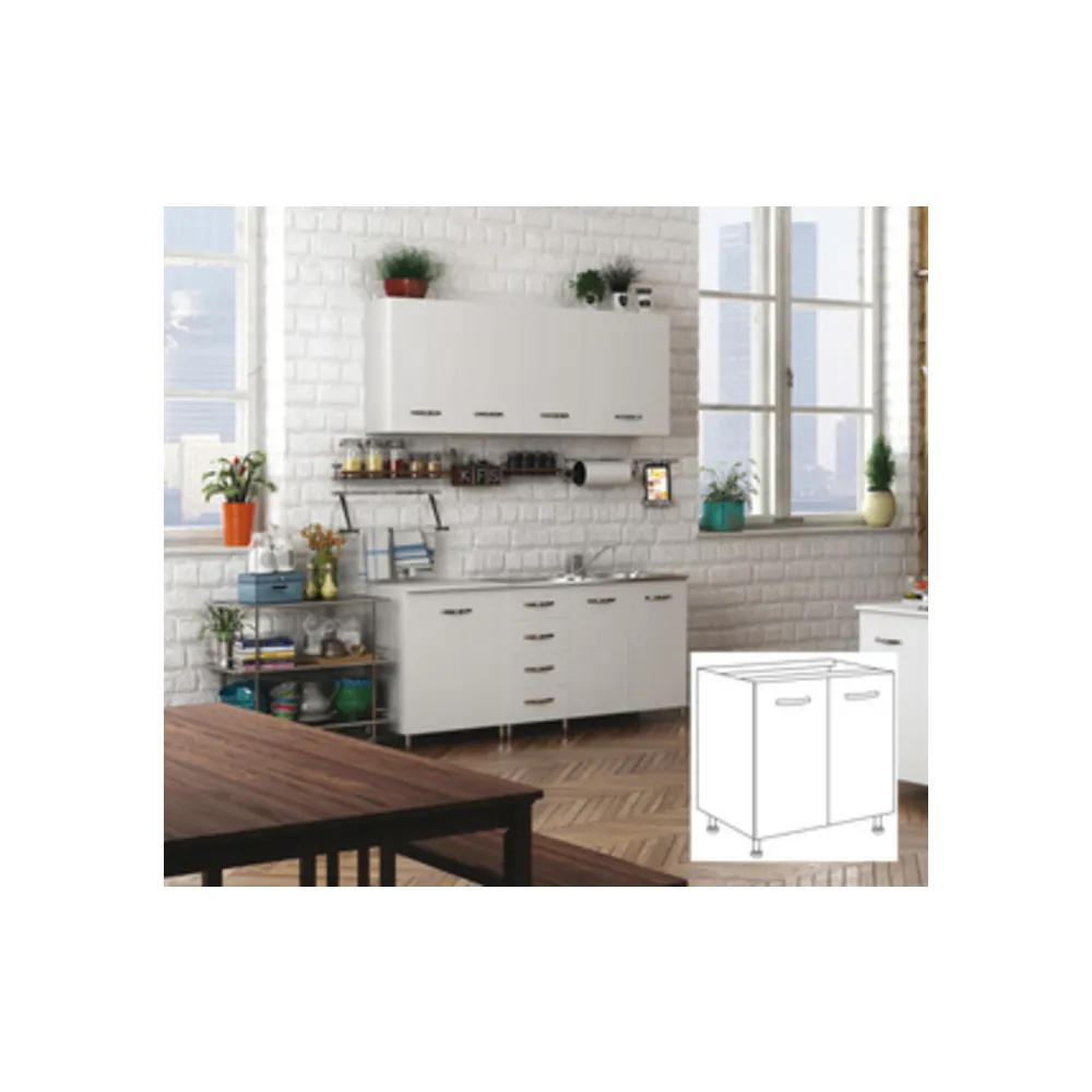 KIT CUCINA BASE 2 ANTE 80X50XH85 CM S/LAVELLO BIANCO KIT CUCINA BASE 2 ANTE 80X50XH85 CM S/LAVELLO BIANCO
