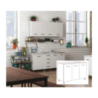 KIT CUCINA BASE 3 ANTE 120X50XH85 CM S/LEVELLO BIANCO