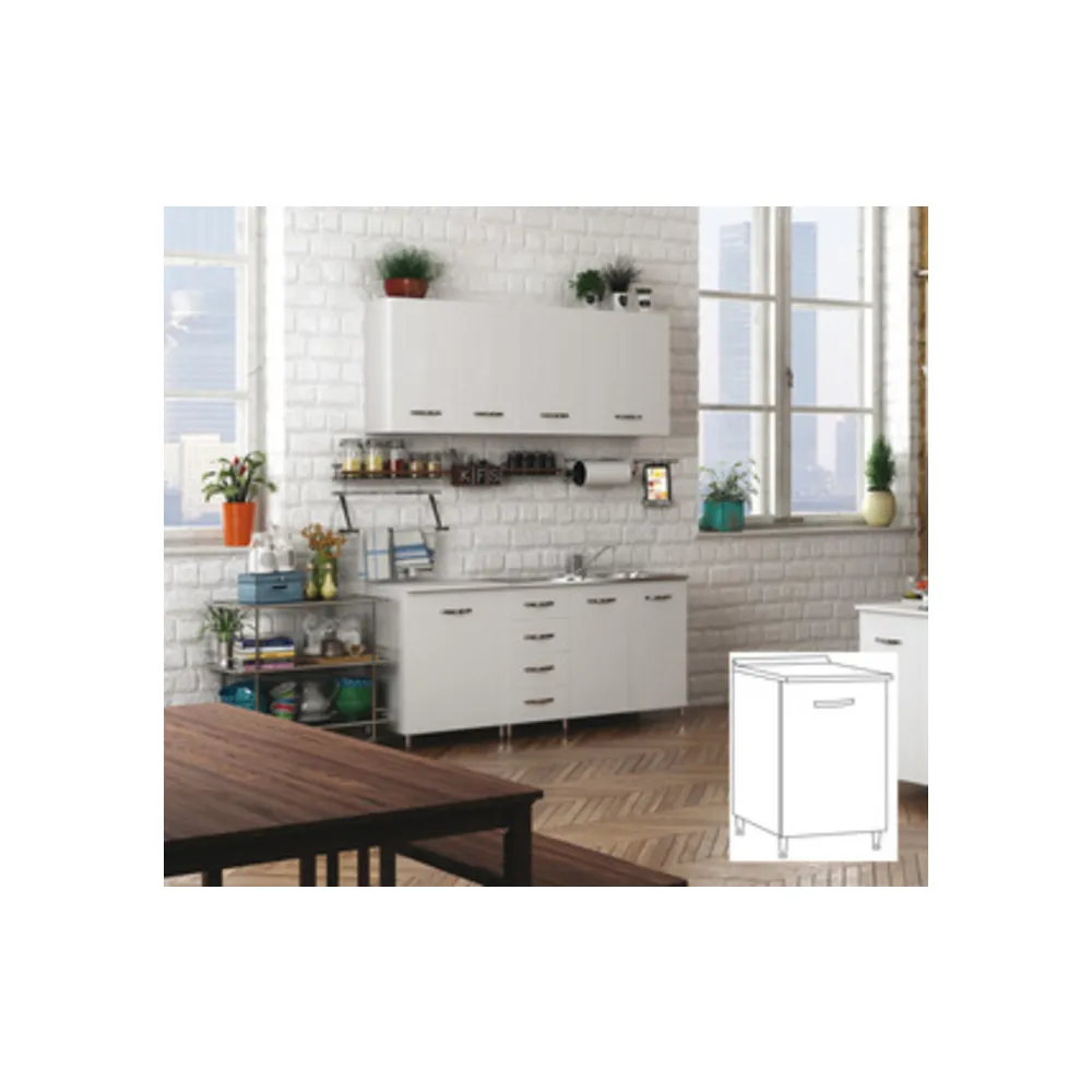 KIT CUCINA BASE 1 ANTA 40X50XH85 CM BIANCO