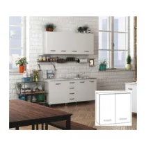 KIT CUCINA PENSILE 2 ANTE 80X32XH72 CM BIANCO