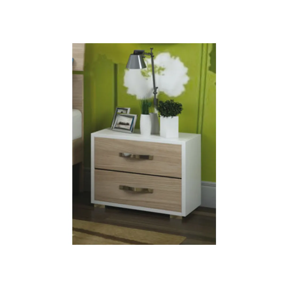 LINEA MODERN COMODINO 2C OL/BI 52X36XH43CM LINEA MODERN COMODINO 2C OL/BI 52X36XH43CM