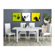 KIT TAVOLO FIRENZE 110/150X70XH76 BCO FRASSINO