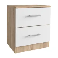 KIT COMODINO 2 CASSETTI 45X34XH47 CM ROVERE BIANCO