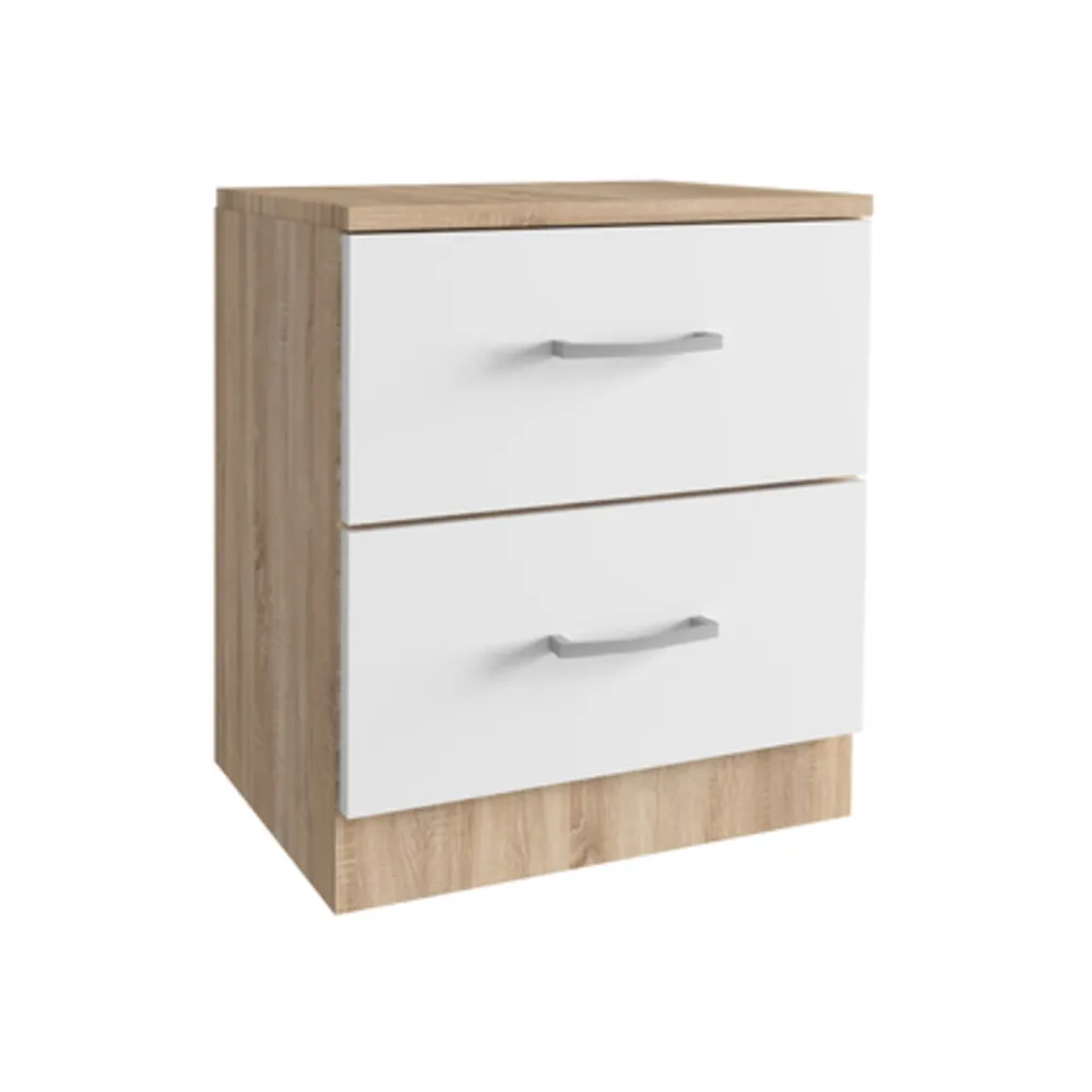 KIT COMODINO 2 CASSETTI 45X34XH47 CM ROVERE BIANCO KIT COMODINO 2 CASSETTI 45X34XH47 CM ROVERE BIANCO