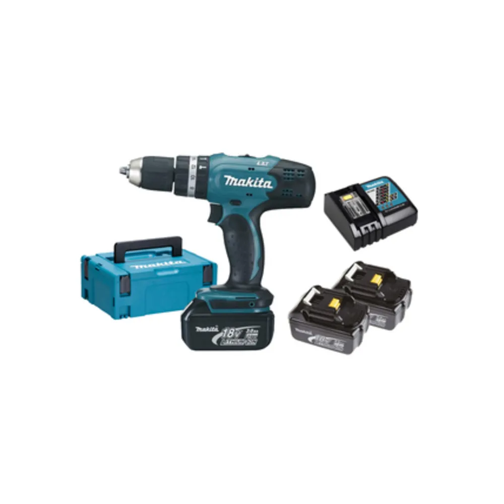 MAKITA TRAPANO C/PERCUSSIONE DHP453RF3J 18V LXT