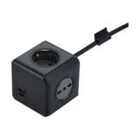 MULTIPRESA CUBO DUAL 2 SCHUKO + 2BIP + 2USB 2.1A