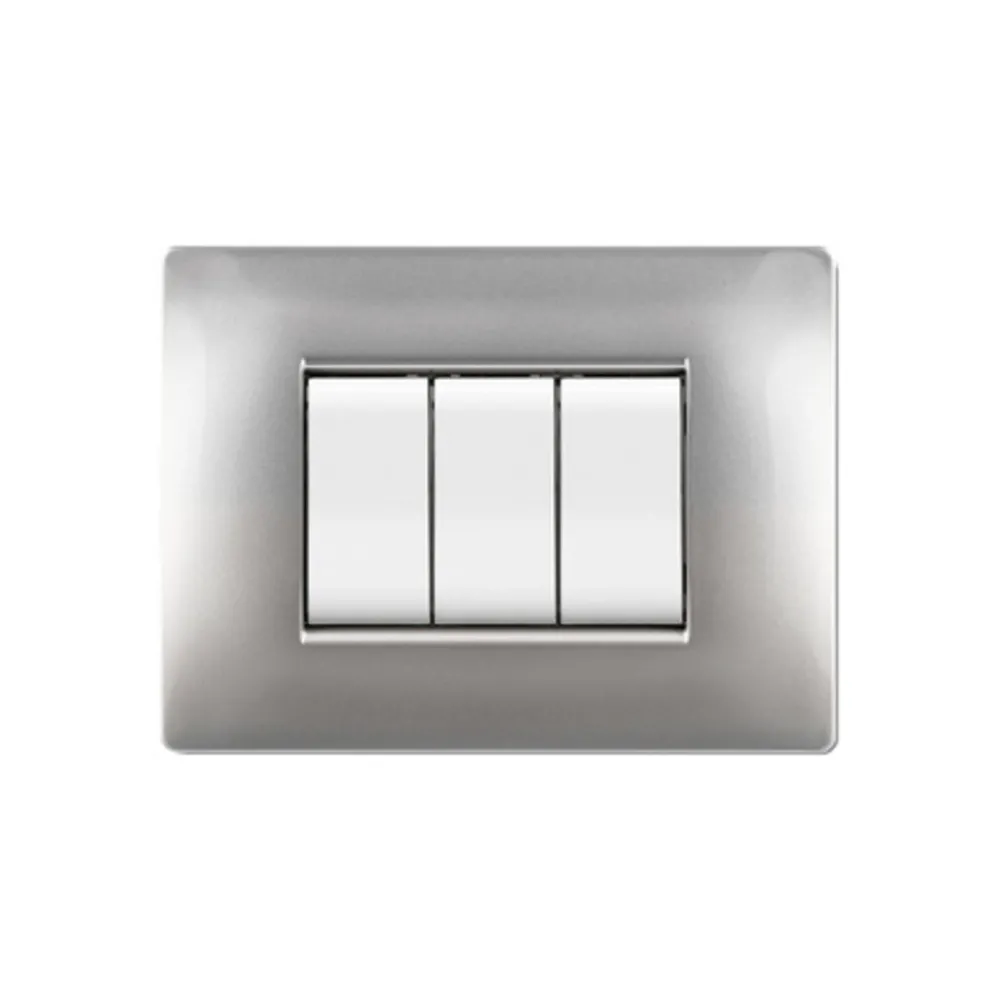 PLACCA LIFE Q LIVING PLAST ALLUMINIO CHIARO 3P (10 PLACCA LIFE Q LIVING PLAST ALLUMINIO CHIARO 3P (10