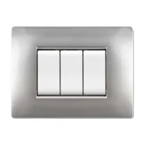 PLACCA LIFE Q LIVING PLAST ALLUMINIO CHIARO 4P