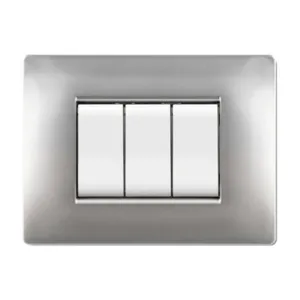 PLACCA LIFE Q LIVING PLAST ALLUMINIO CHIARO 4P