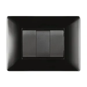 PLACCA LIFE Q LIVING PLAST NERO         3P (10