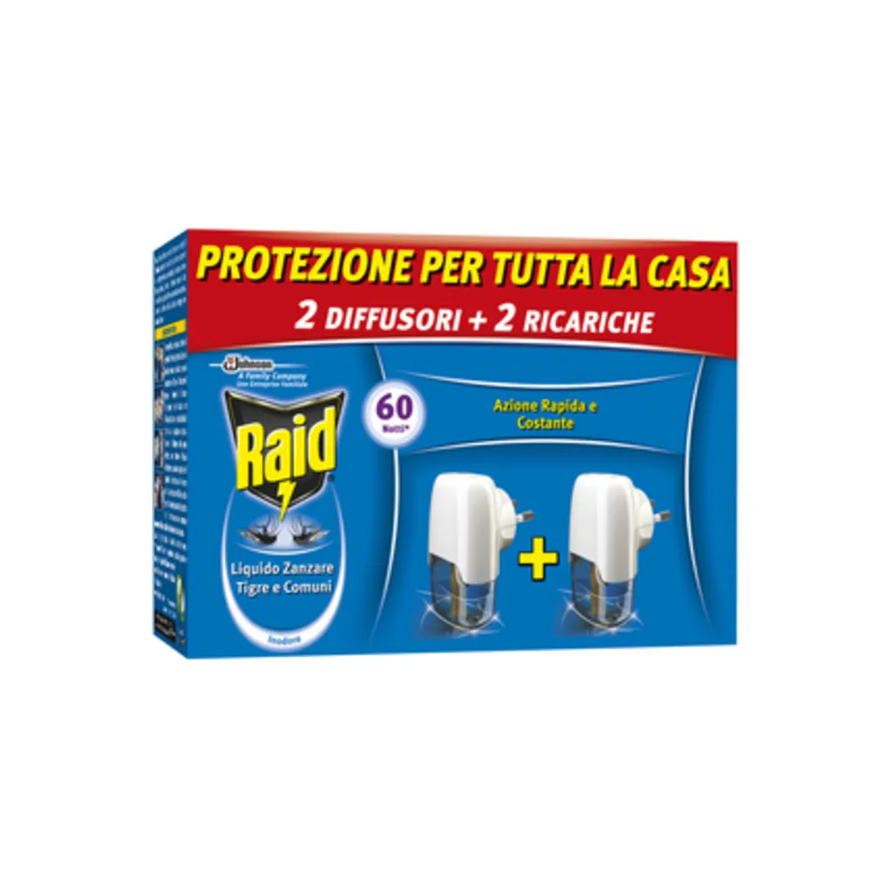 ANTIZANZARE RAID ELETTROEM E LIQUIDO 30 NOTTI 2+2 (12