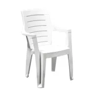 POLTRONA RESINA CLEOPATRA C/BRACCIOLI BIANCO