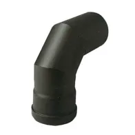 GOMITO P/STUFA A PELLET 90 ATTACCO MF D  8 CM NERO OPACO