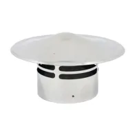 TERMINALE DI SCARICO C/CAPPELLO INOX PELLET D 10 CM