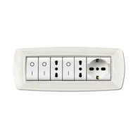 PLACCA LIFE LIVING PLAST BIANCO 7P CORNICE BIANCO