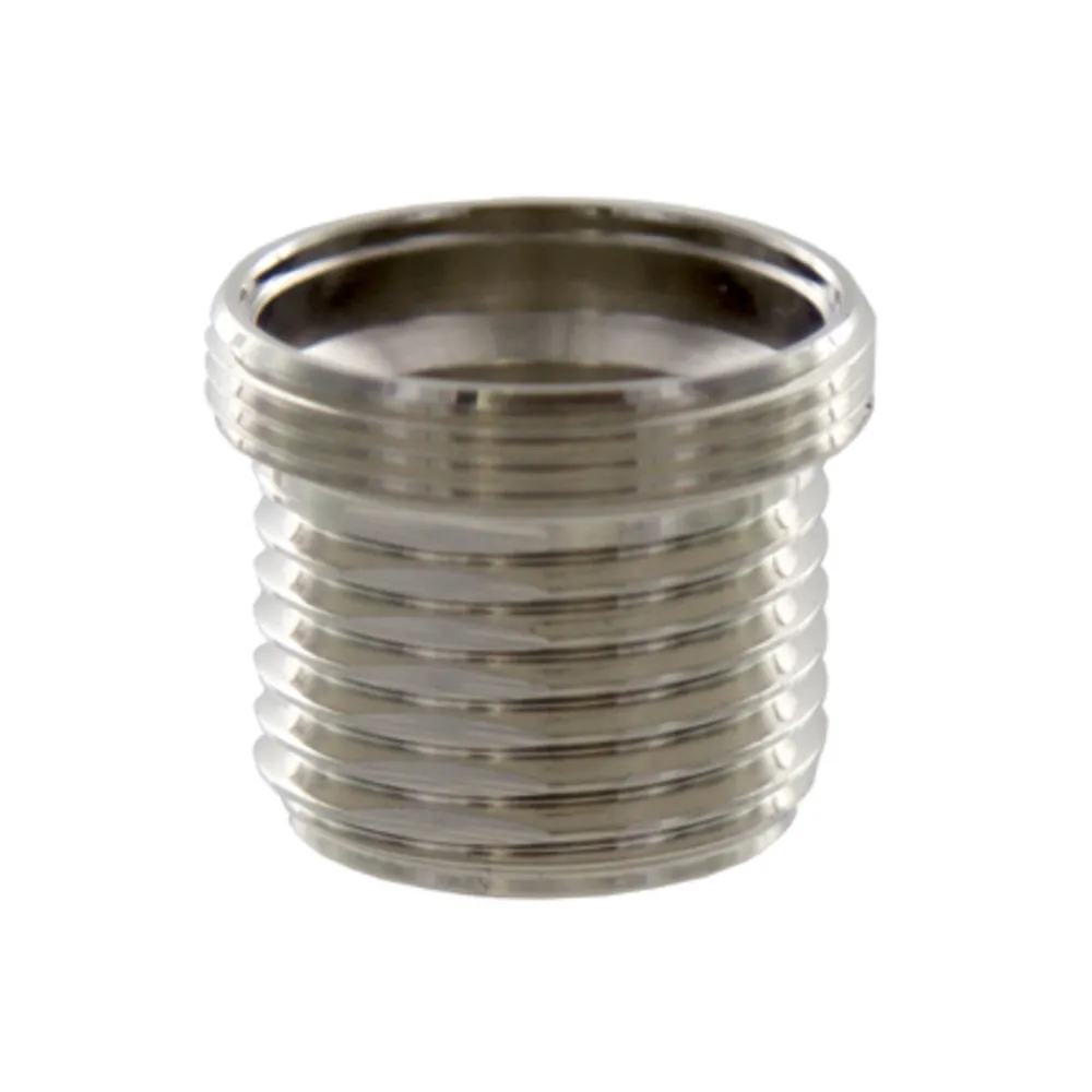RACCORDO OTTONE CROMATO FILETTATO 24X1M-1/2M (10 RACCORDO OTTONE CROMATO FILETTATO 24X1M-1/2M (10