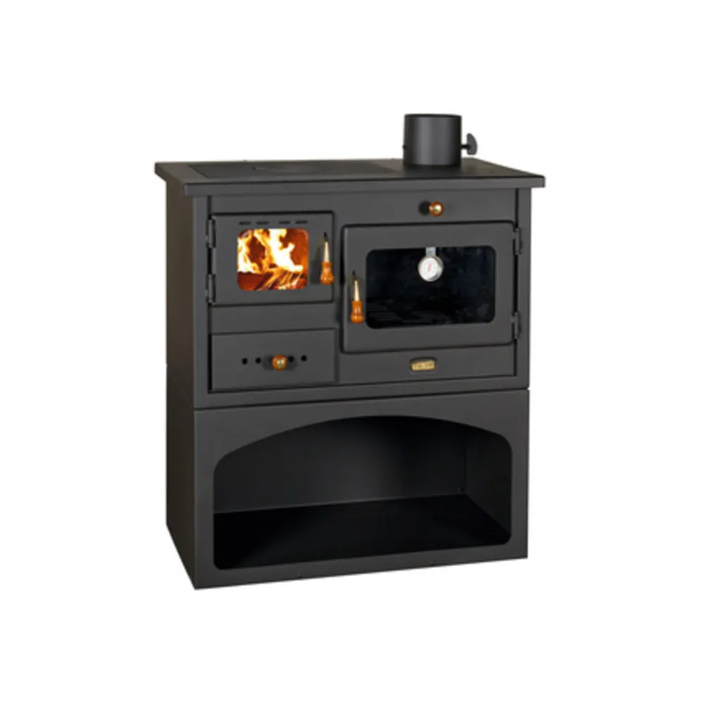 CUCINA LEGNA CARBONE C/FORNO 10KW PRITY MIA NERO