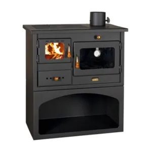 CUCINA LEGNA CARBONE C/FORNO 10KW PRITY MIA NERO