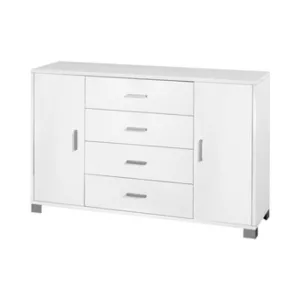 KIT MOBILE 2 ANTE + 4 CASSETTI 136X41XH86 BIANCO