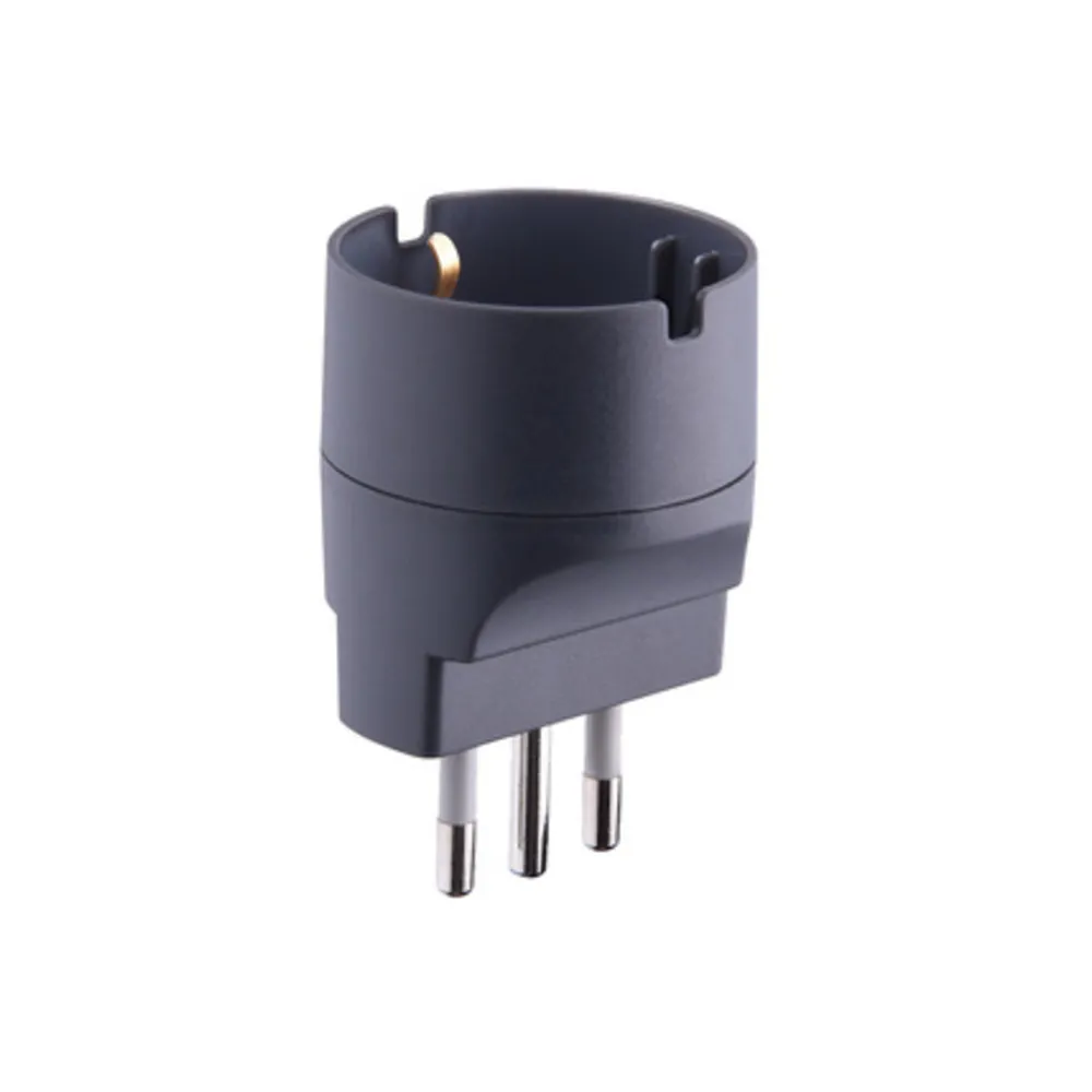 ADATTATORE SCHUKO 10A 2P+T NERO FIG.8 (25