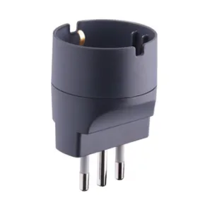 ADATTATORE SCHUKO 10A 2P+T NERO FIG.8 (25