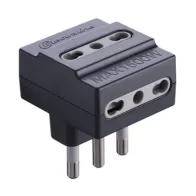 ADATTATORE TRIPLO 16A 3PR BIP NERO FIG.10 (25