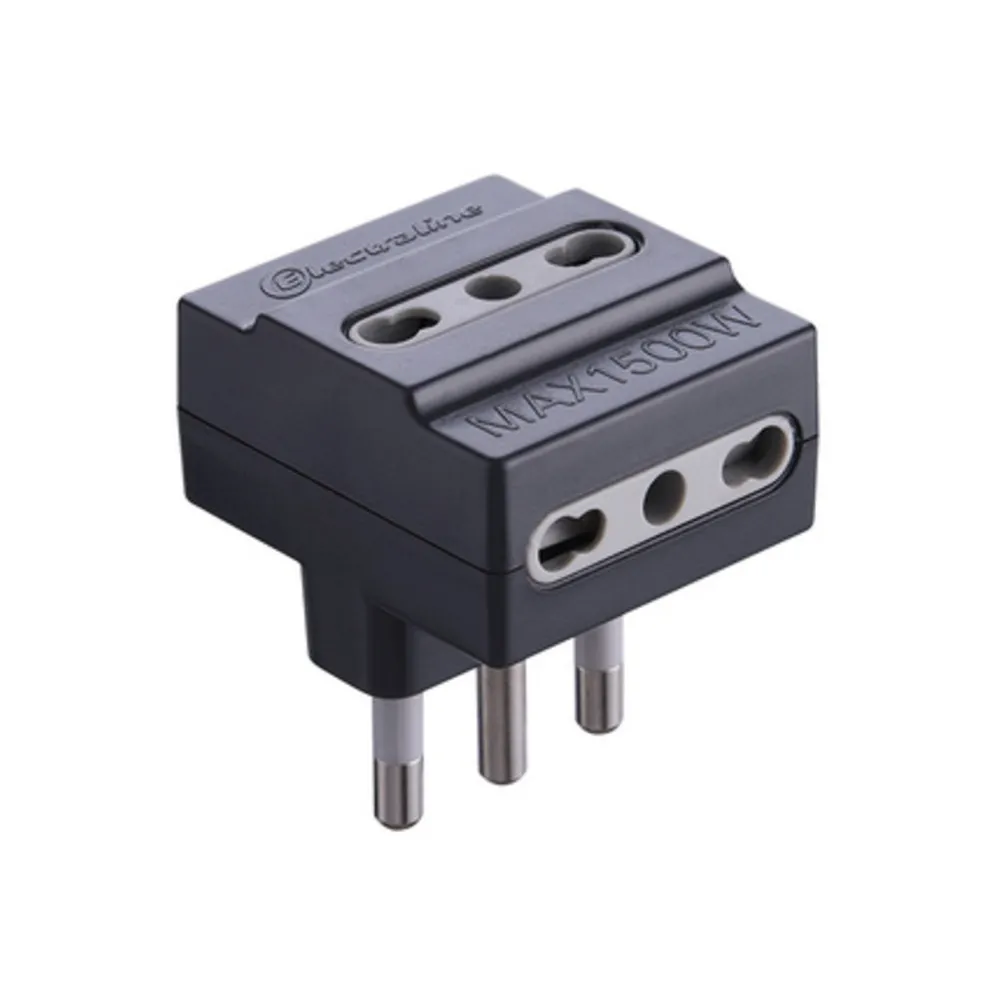 ADATTATORE TRIPLO 16A 3PR BIP NERO FIG.10 (25