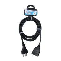 PROLUNGA LINEARE 3 M SEZ 3X1 16A BIPASSO NERO
