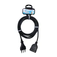 PROLUNGA LINEARE 5 M SEZ 3X1 16A BIPASSO NERO (5