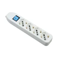 MULTIPRESA 4P BIP/SCHUKO+INTERR  S/CAVO BIANCO FIG.9