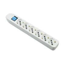 MULTIPRESA 6P BIP/SCHUKO+INTERR S/CAVO BIANCO FIG.10