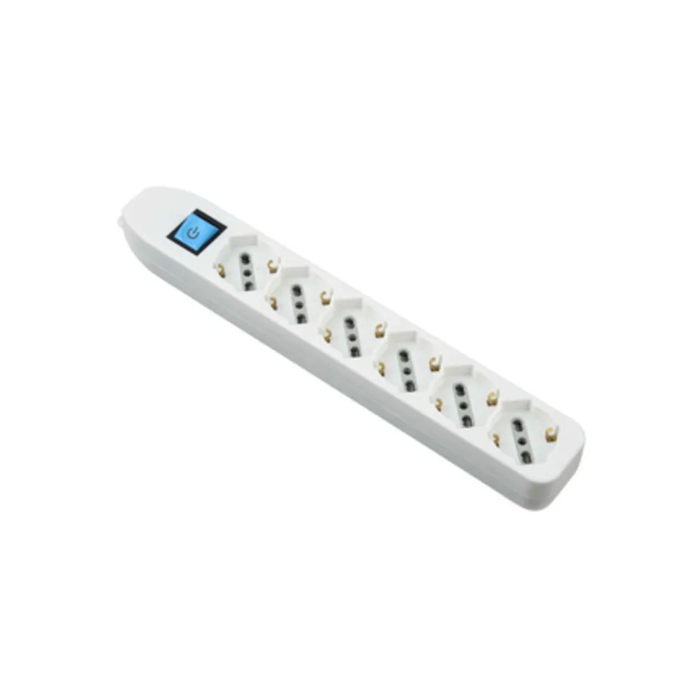 MULTIPRESA 6P BIP/SCHUKO+INTERR S/CAVO BIANCO FIG.10 MULTIPRESA 6P BIP/SCHUKO+INTERR S/CAVO BIANCO FIG.10