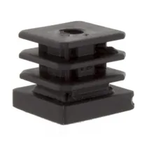 PUNTALE ALETTATO 25X25 MM FORATO 10MA PLAST NERO (50