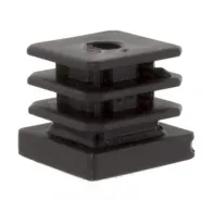 PUNTALE ALETTATO 40X40 MM FORATO 10MA PLAST NERO (25