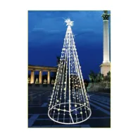 ALBERO LUMINOSO 3D C/STELLA 576 LED FREDDA D 80X200 CM