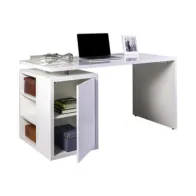 KIT SCRIVANIA CM.140X69X74H BIANCO LUCIDO