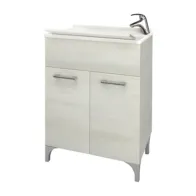 LAVATOIO LEGNO 60X50 CM ROVERE BIANCO