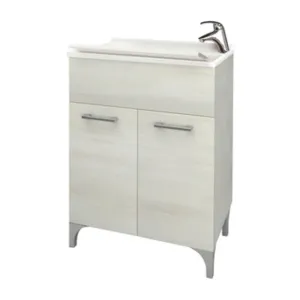 LAVATOIO LEGNO 60X50 CM ROVERE BIANCO