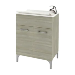 LAVATOIO LEGNO 60X50 CM ROVERE GRIGIO