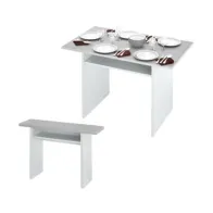 KIT TAVOLO CONSOLLE 35/70X120XH75CM BIANCO CEME