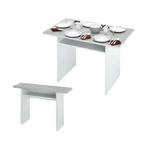 KIT TAVOLO CONSOLLE 35/70X120XH75CM BIANCO CEME