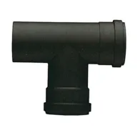 RACCORDO A T P/STUFA A PELLET ATTACCO FFM D  8 CM NERO OPACO