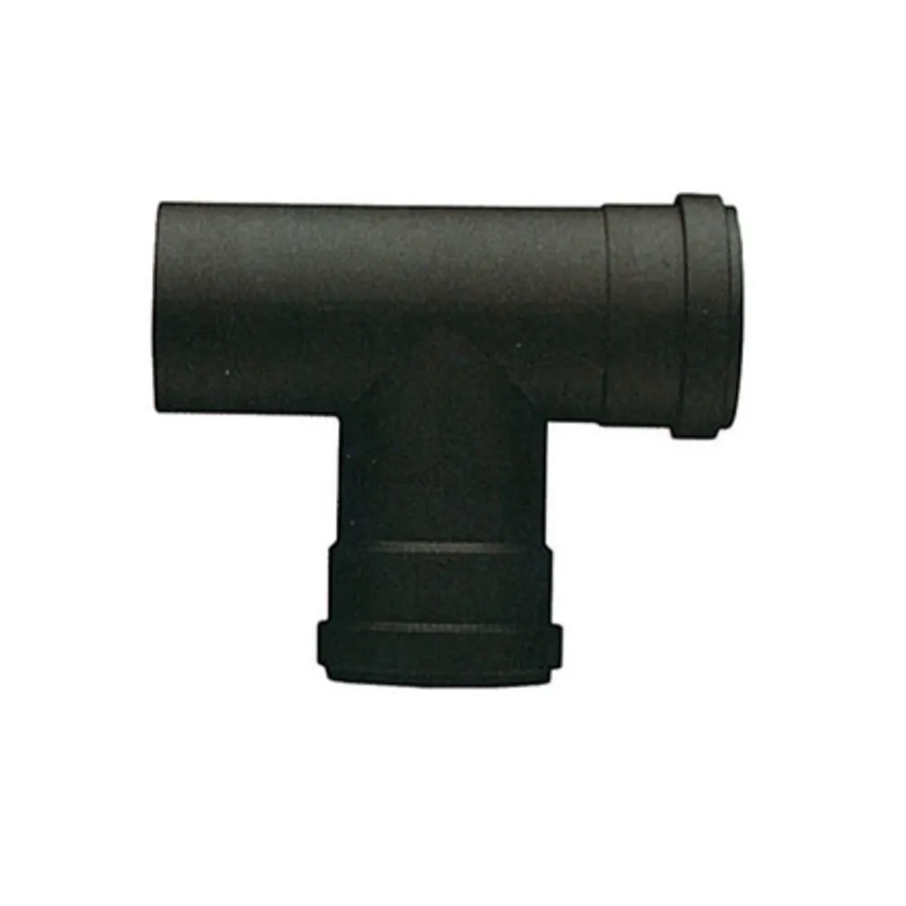 RACCORDO A T P/STUFA A PELLET ATTACCO FFM D  8 CM NERO OPACO